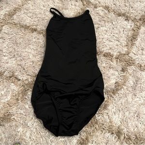 Alexandra Collection Scoopneck Asymmetrical Strap Back Leotard for Women